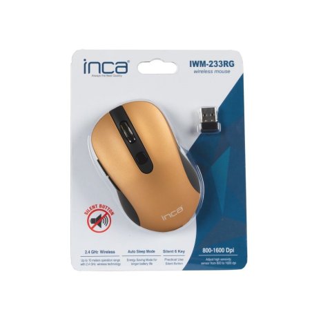 Inca IWM-233RG souris Ambidextre RF sans fil Optique 1600 DPI