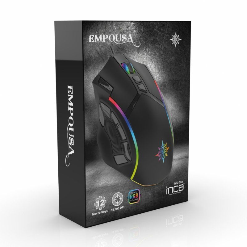 Inca IMG-351 souris Gaming Droitier USB Type-A Optique 12800 DPI