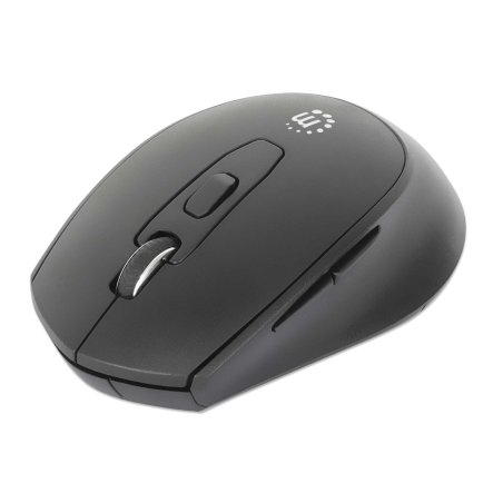 Manhattan MW6020 Wireless Mouse, Black, Adjustable 800/1200/1600dpi via top-mount push-button control, 2.4Ghz