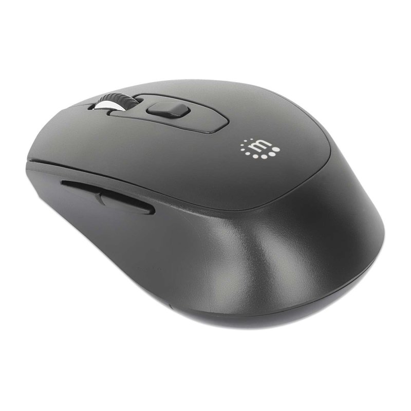 Manhattan MW6020 Wireless Mouse, Black, Adjustable 800/1200/1600dpi via top-mount push-button control, 2.4Ghz