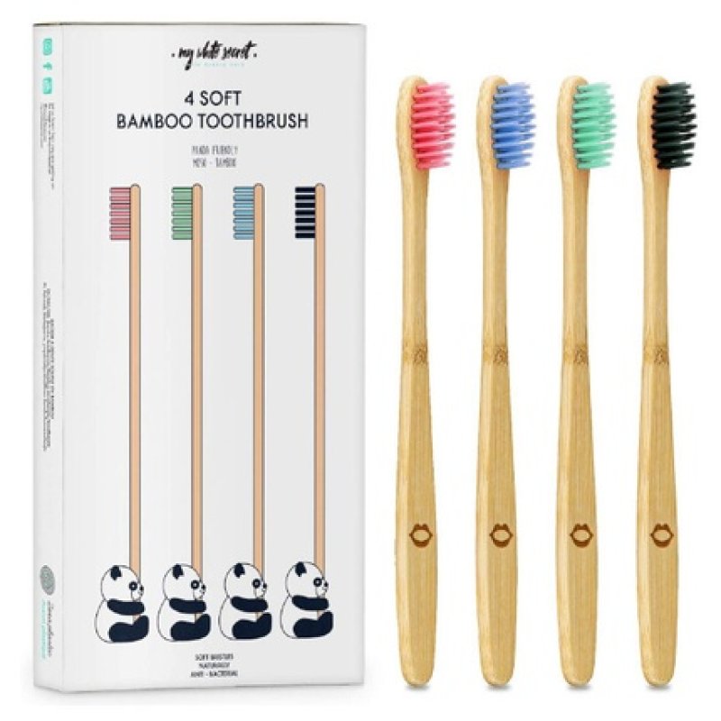 My White Secret Bamboo Toothbrush 4 Pack