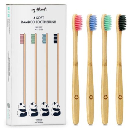My White Secret Bamboo Toothbrush 4 Pack