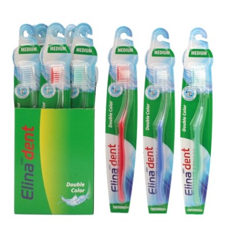 Elina Medium Toothbrush Assorted Color Handle