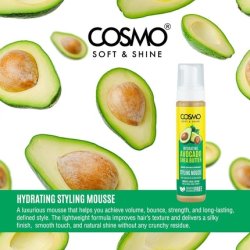 Hydrating Styling Mousse with Avocado & Shea Butter for Nourishing and Hydrating Hair