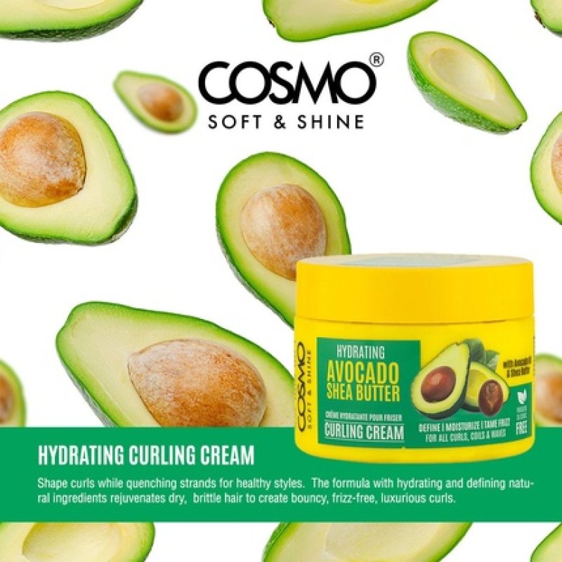 Cosmo Soft & Shine Hydrating Avocado & Shea Butter Curling Cream 325g 11.4oz
