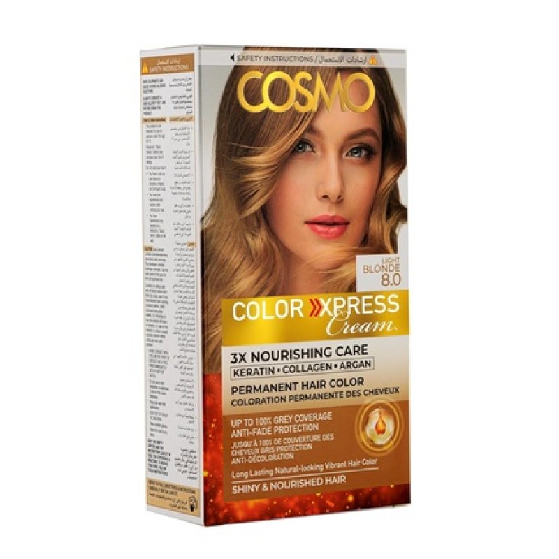Cosmo Permanent Hair Colour Cream Light Blonde 80
