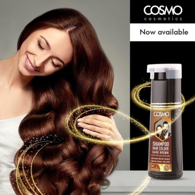 Hair Colour Shampoo Dark Brown 180ml for Men and Women