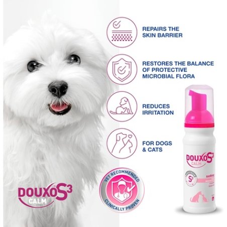Douxo S3 Calm Mousse Soothing Leave-On Mousse for Dogs and Cats
