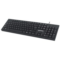 Manhattan 179324 clavier Bureau USB QWERTY Anglais Noir