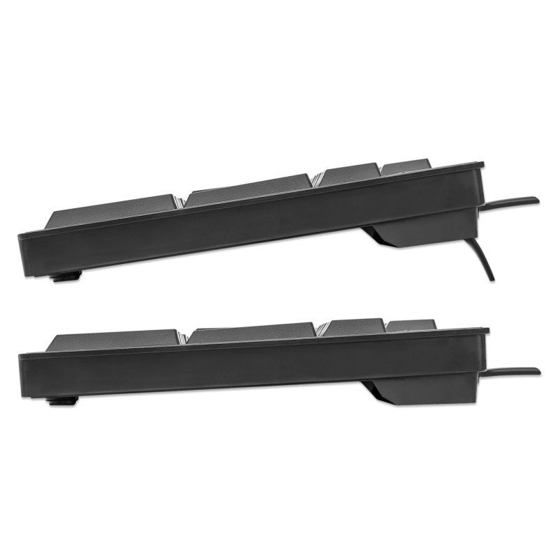 Manhattan 179324 clavier Bureau USB QWERTY Anglais Noir