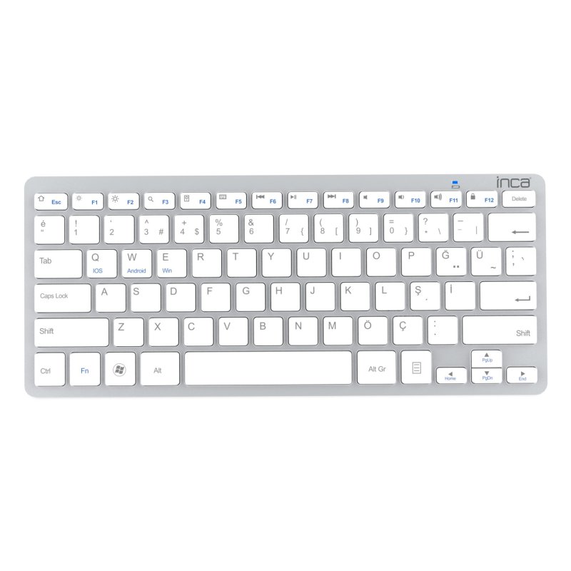 Inca IBK-569BT keyboard Home Bluetooth Metallic, Silver