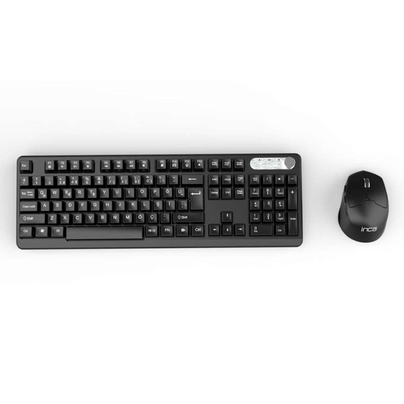 Inca IWS-549U keyboard Mouse included Office RF Wireless USB QWERTY Turkish Black