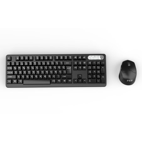 INCA Tastatur Maus IWS-549U Büro Design,USB 2.0 Tas/USB-C Maus black