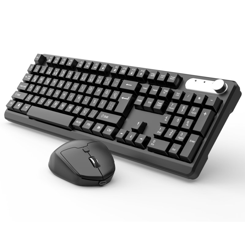 Inca IWS-549U keyboard Mouse included Office RF Wireless USB QWERTY Turkish Black