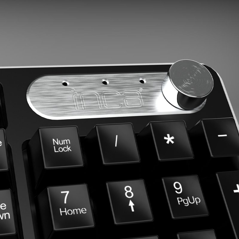 INCA Tastatur Maus IWS-549U Büro Design,USB 2.0 Tas/USB-C Maus black