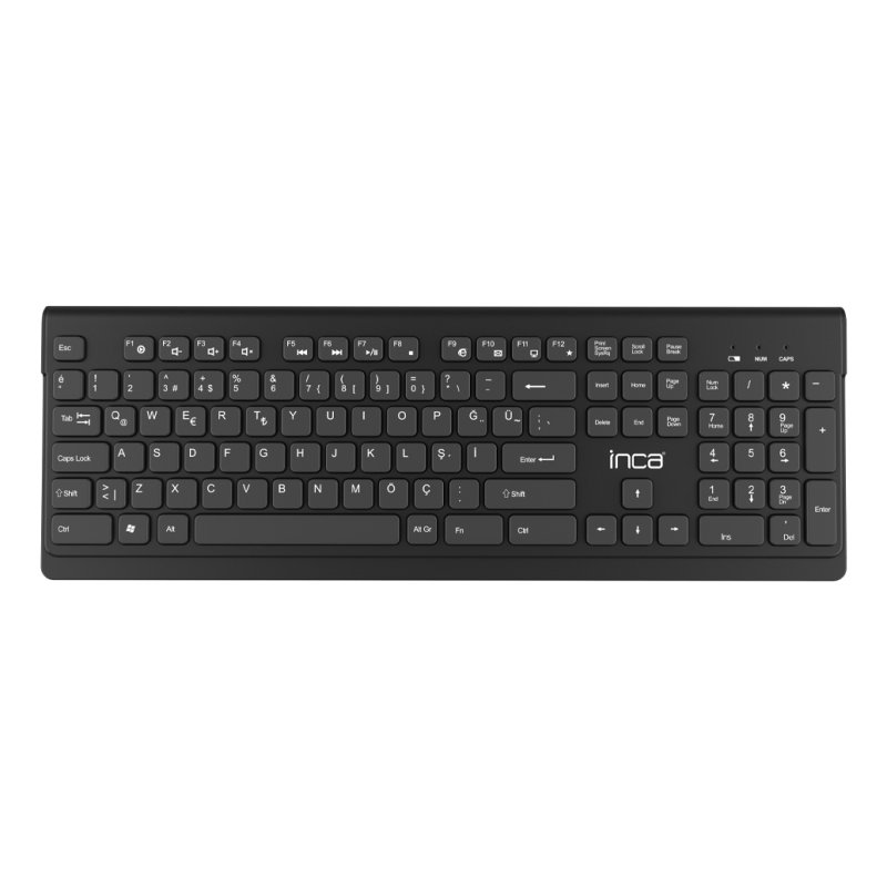 Inca IWS-519 clavier Souris incluse Bureau RF sans fil Noir
