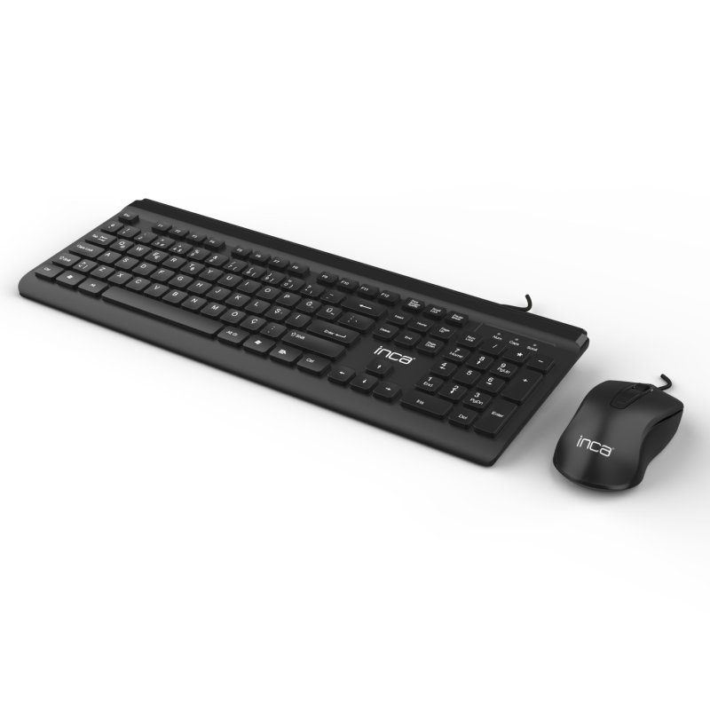 INCA Tastatur IMK-377 erg.Design, USB 3.0, silent, 1,45m black retail