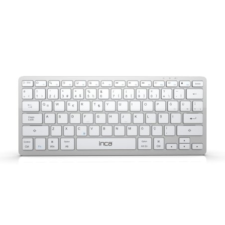 INCA Tastatur IBK-565BT BT 5.0, Smart, Akku 150Std, 8-10m silver