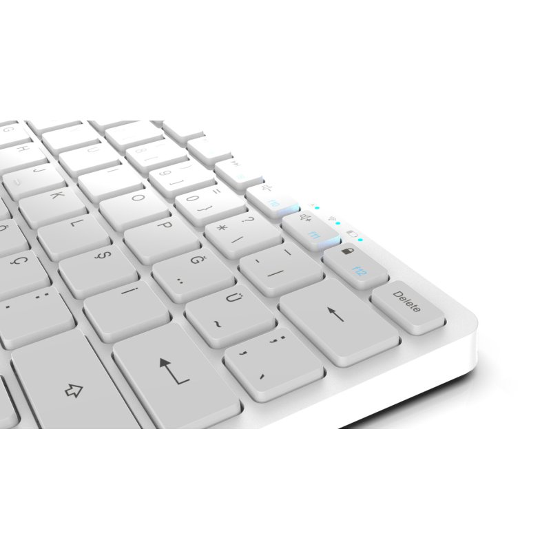 INCA Tastatur IBK-565BT BT 5.0, Smart, Akku 150Std, 8-10m silver