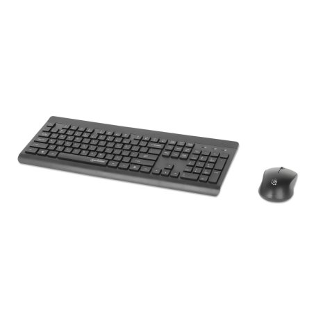 Manhattan 180771 clavier Souris incluse Universel RF sans fil QWERTY Noir