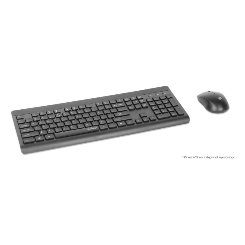 Manhattan 180771 clavier Souris incluse Universel RF sans fil QWERTY Noir