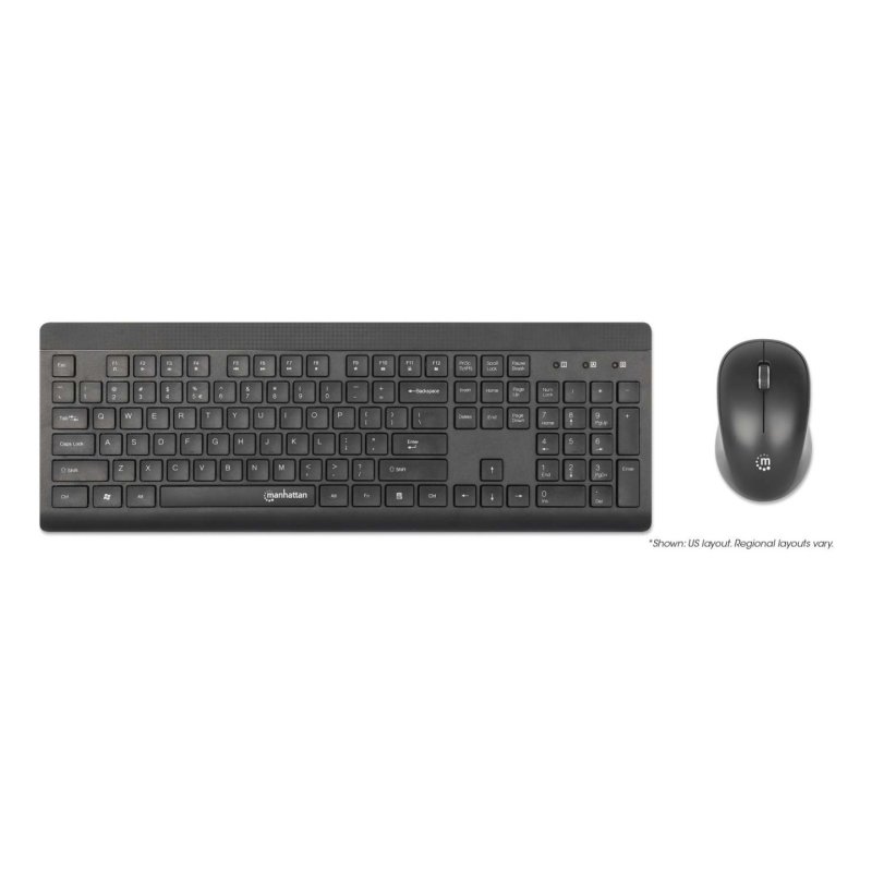 Manhattan 180771 clavier Souris incluse Universel RF sans fil QWERTY Noir