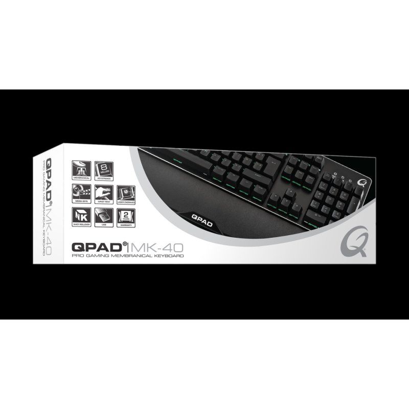 QPAD MK-40 clavier Gaming USB QWERTZ Allemand Noir