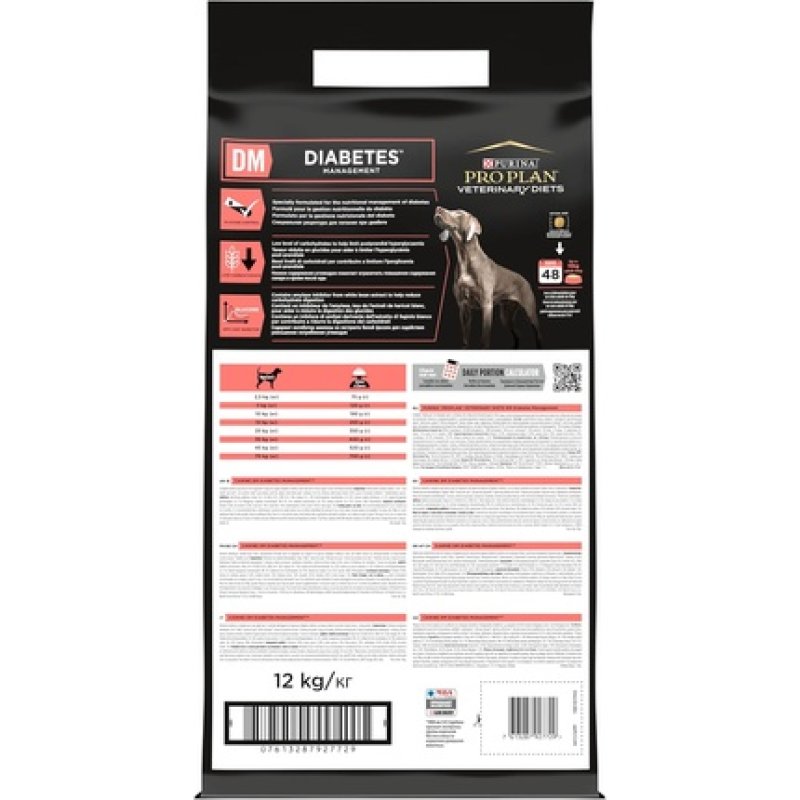 Pro Plan Veterinary Diets DM Diabetes Management Dry Dog Food 12kg