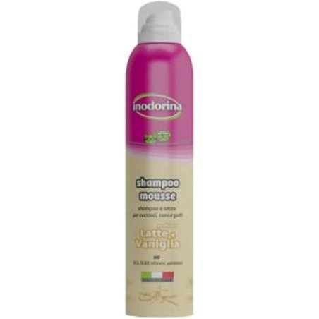 Inodorina Odour Foam Dry Mousse Aroma Milk and Vanilla for Dogs and Cats 300ml