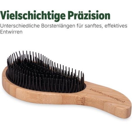 The Bamboovement Tangle Bamboo Detangling Brush 20 Ergonomic Detangling