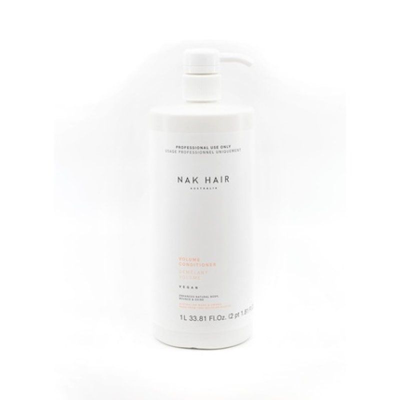 Nak Volume Conditioner 1L Optimizes Styling Fullness in Fine or Flat Hair