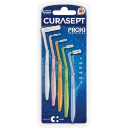 Curasept Interdental Brush Proxi Mix Prevention Angle 5 Pieces White Pink