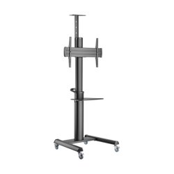 Gembird TVS-70T-02 Aluminum TV floor stand with caster wheels 37 - 70 black