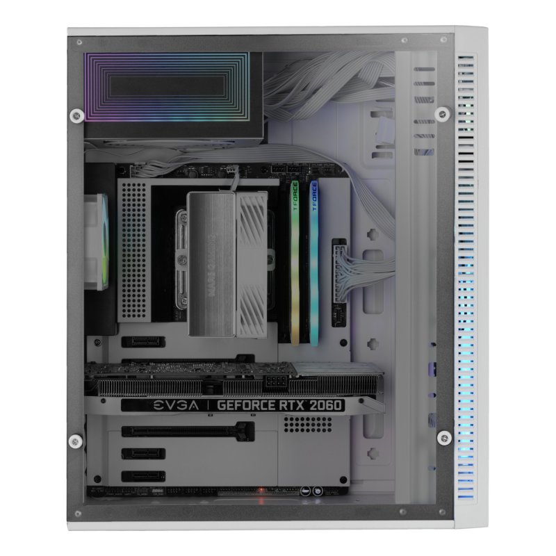 Boitier Moyen Tour ATX Mars Gaming MC-Blaze RGB avec panneaux vitrés (Blanc)