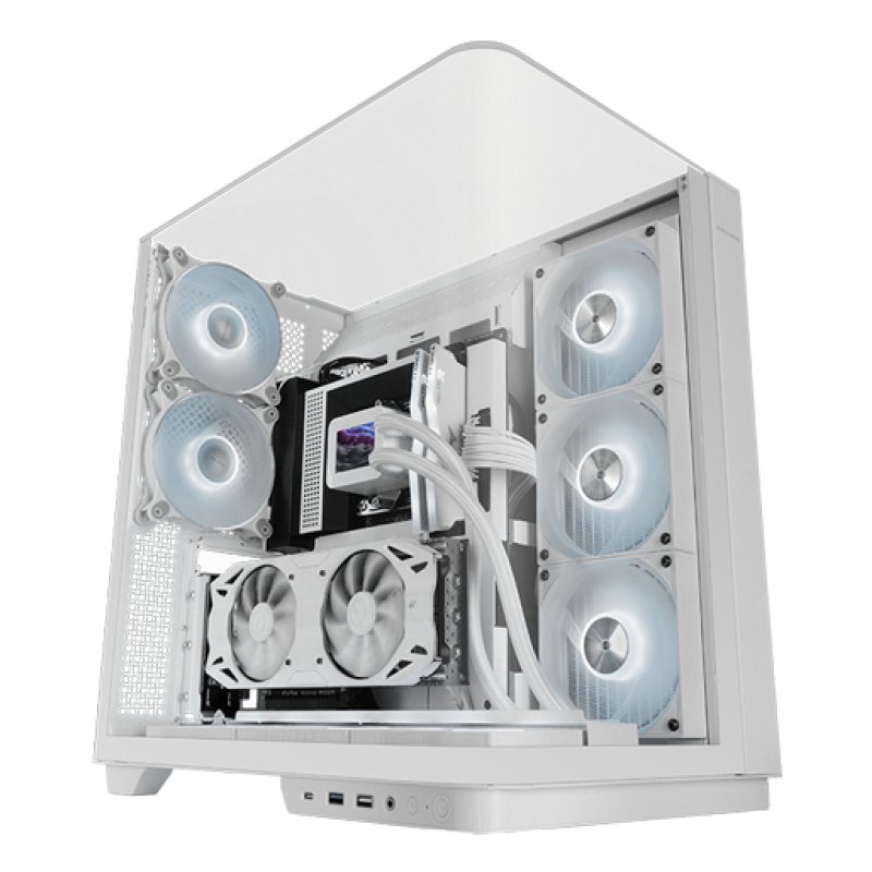 Boitier Moyen Tour ATX Mars Gaming MC-Infinio RGB avec panneaux vitrés (Blanc)