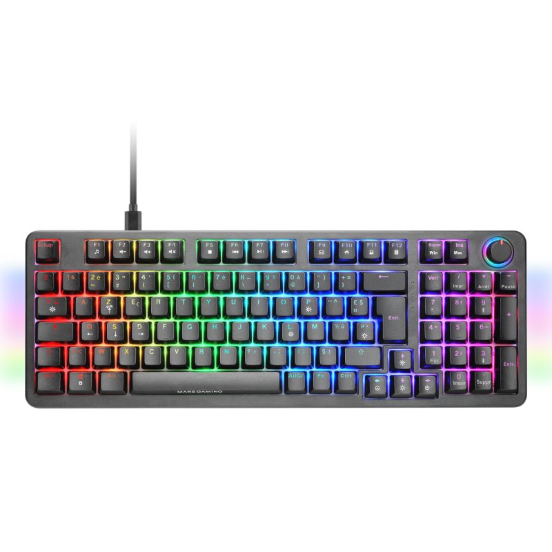 Clavier Gamer mécanique (Yellow Switch) Mars Gaming MKPro RGB (Noir)