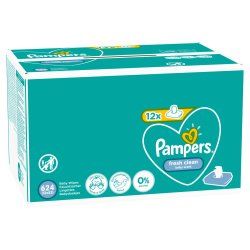 Pampers Fresh Clean Baby Wipes 12 Packs 624 Wipes