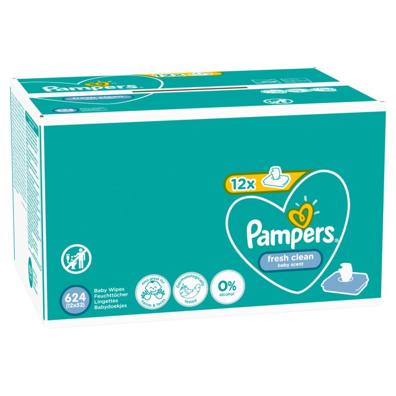 Pampers Fresh Clean 81688057 lingette pour bébés 624 pièce(s)
