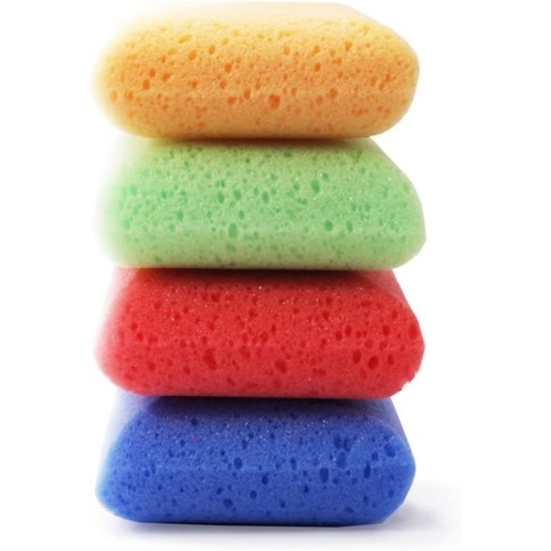 MartiniSPA Coloured Massage Soft Square Sponges Family Size 37g - Pack of 4