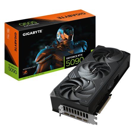 GIGABYTE GeForce RTX 5090 WINDFORCE 32G Carte Graphique - 32 Go GDDR7, 512 bits, PCI-E 5.0, 2407 MHz Core Clock, 3 x DP