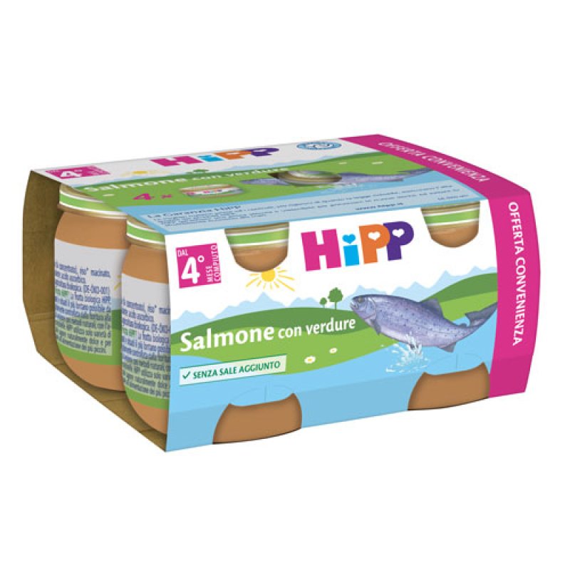 Hipp Salmon with Vegetables Gluten-Free 80g - Pack of 4