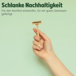 The Bamboovement Ecoedge Unisex Razor with Sustainable Bamboo Handle