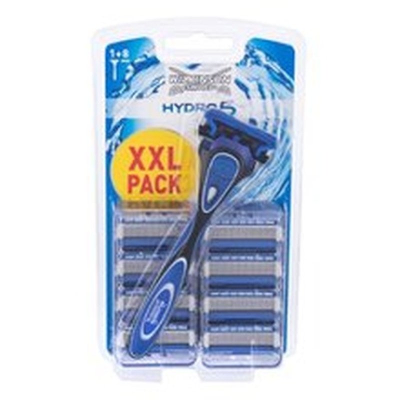 Wilkinson Sword Hydro 5 Set Shaver With One Head 8 Spare Heads And Hydro 5 Skin Protection Razor With 9 Heads