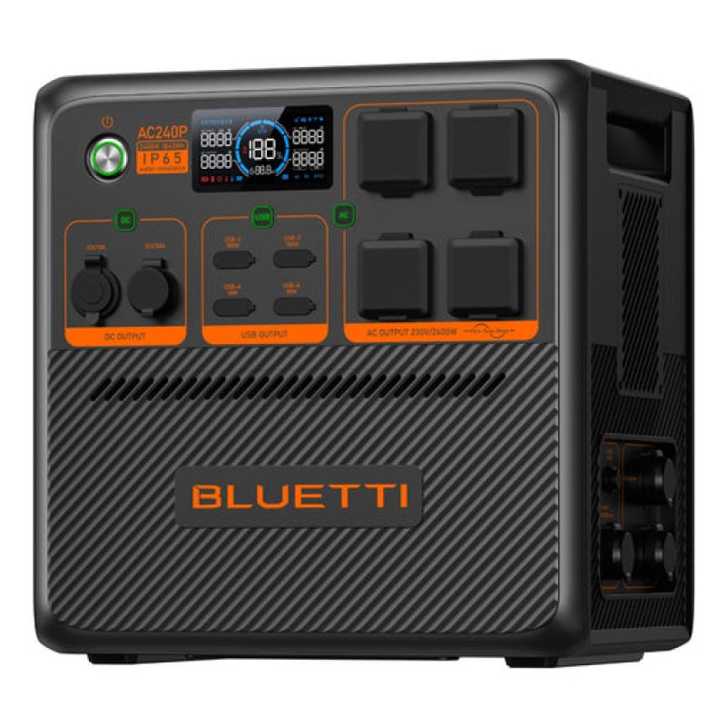 Bluetti AC240P station d'alimentation portable 4 Phosphate de fer lithié (LiFePo4) 36000 mAh 2400 W 33 kg