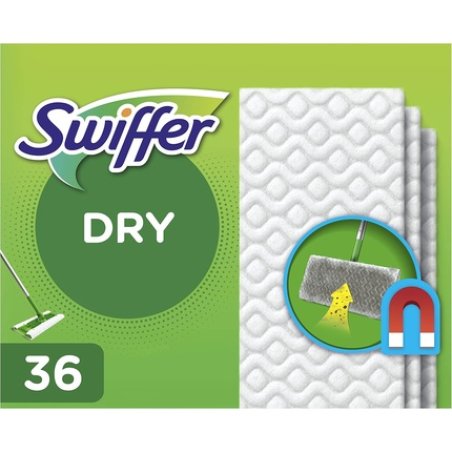 Swiffer Dustcatcher Mop Refills Dry Wipes 36 Cleaning Wipes for Swiffer Broom