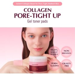 Eqqualberry Collagen Poretight Up Gel Toner Pads 60 Pads 140ml