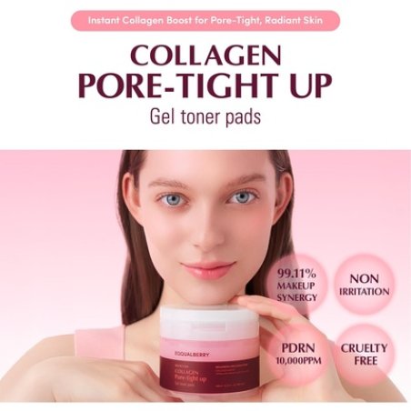 Eqqualberry Collagen Poretight Up Gel Toner Pads 60 Pads 140ml