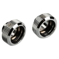 Bitspower Touchaqua Adapter Anschluss G1/4 Zoll AG auf 16mm AD Hardtube - 2er Pack, silber