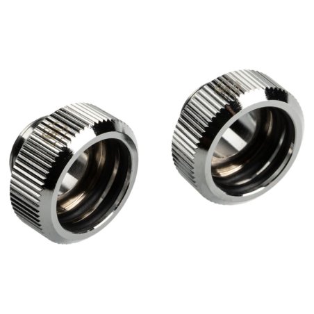 Bitspower Touchaqua Adapter Anschluss G1/4 Zoll AG auf 16mm AD Hardtube - 2er Pack, silber