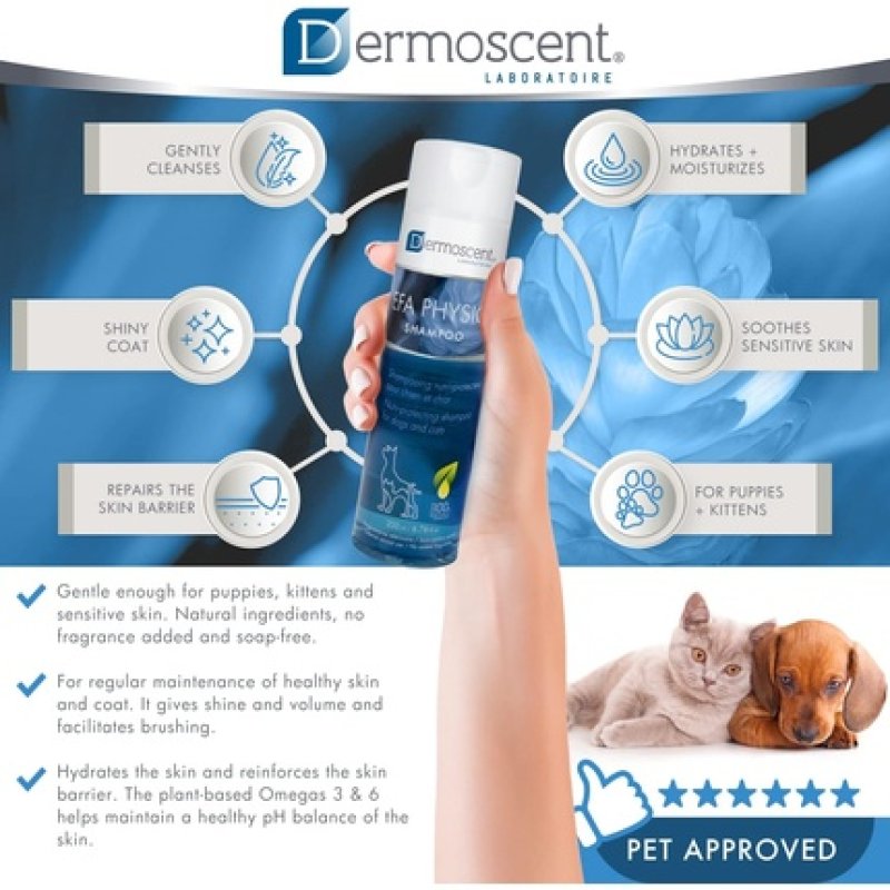 Dermoscent Efa Physio Shampoo for Dogs and Cats - Gentle Natural Formula